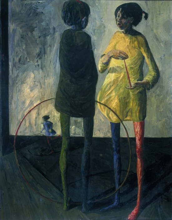 Ni�as con aro.   1968