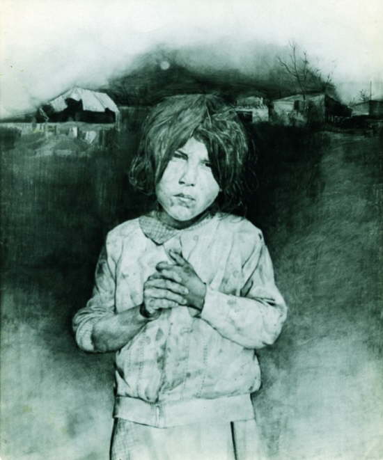 Ni�a en el suburbio.   1973