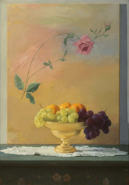 Bodeg�n de uvas blancas y negras.   2004